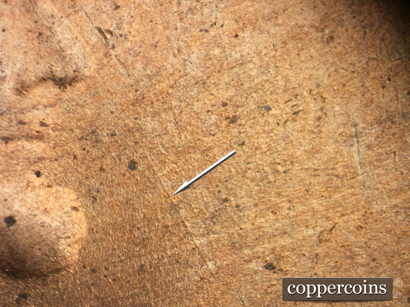 Die-stage B marker on 1946S•1MM•061 (1946 Repunched Mint Mark).