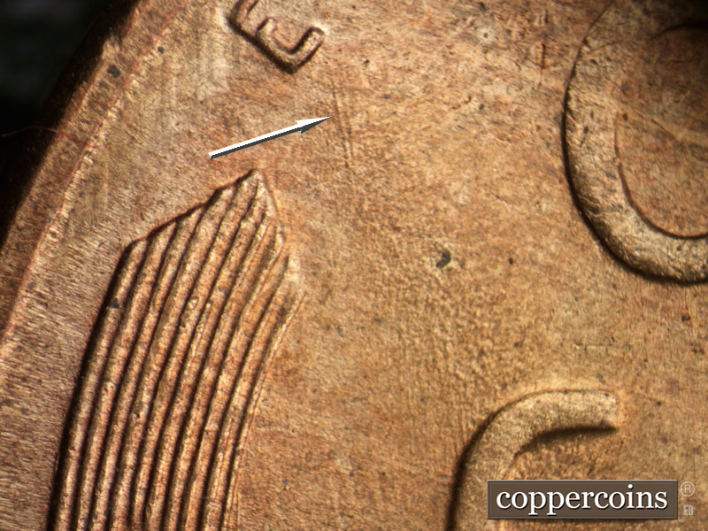 Die-stage B marker on 1946S•1MM•061 (1946 Repunched Mint Mark).