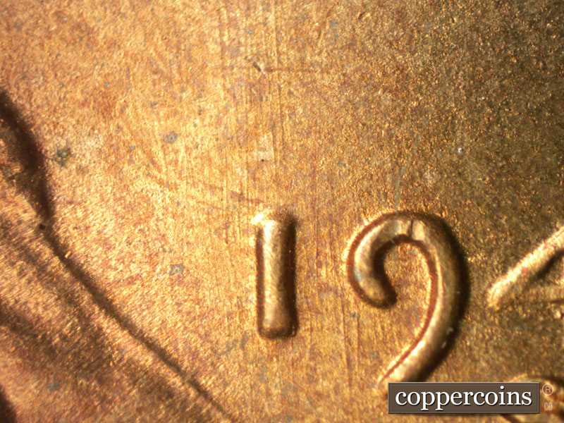 Die-stage B marker on 1946S•1MM•063 (1946 Repunched Mint Mark).