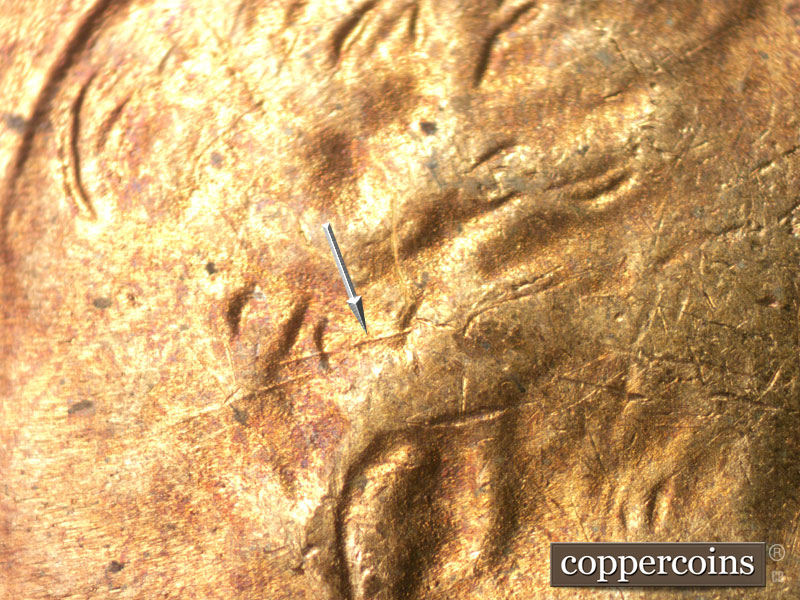 Die-stage B marker on 1946S•1MM•063 (1946 Repunched Mint Mark).
