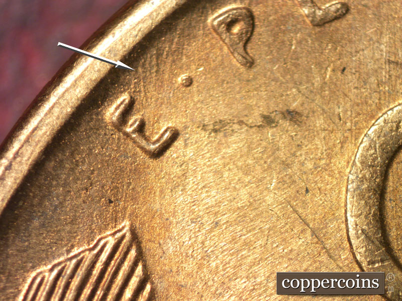 Die-stage B marker on 1946S•1MM•063 (1946 Repunched Mint Mark).