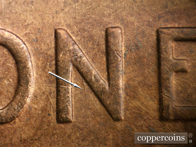 Die-stage B marker on 1946S•1MM•064 (1946 Repunched Mint Mark).