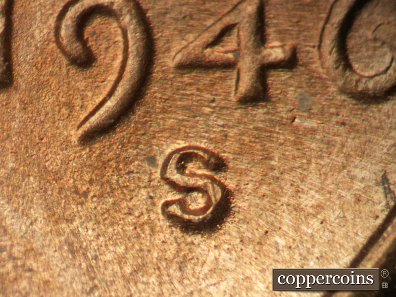 Die-stage C marker on 1946S•1MM•065 (1946 Repunched Mint Mark).