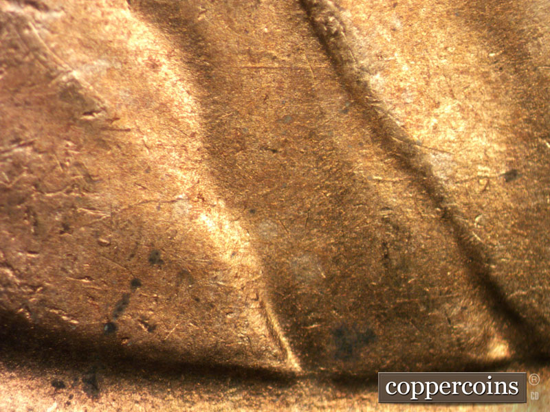 Die-stage B marker on 1946S•1MM•067 (1946 Repunched Mint Mark).