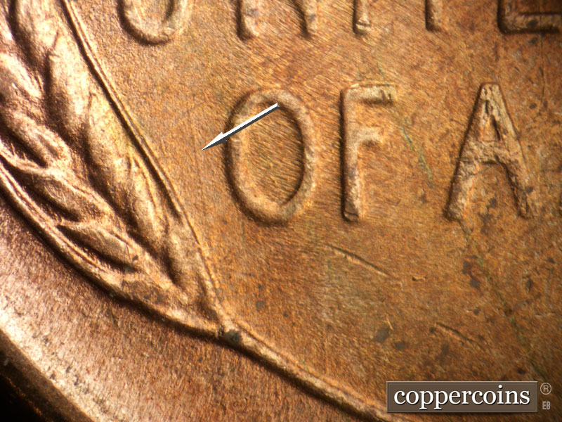 Die-stage B marker on 1946S•1MM•068 (1946 Repunched Mint Mark).