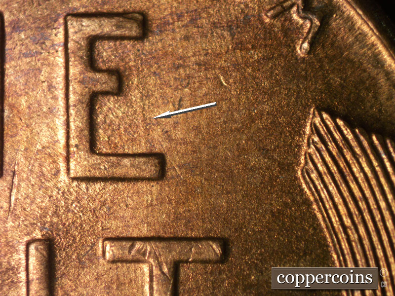 Die-stage B marker on 1946S•1MM•074 (1946 Repunched Mint Mark).