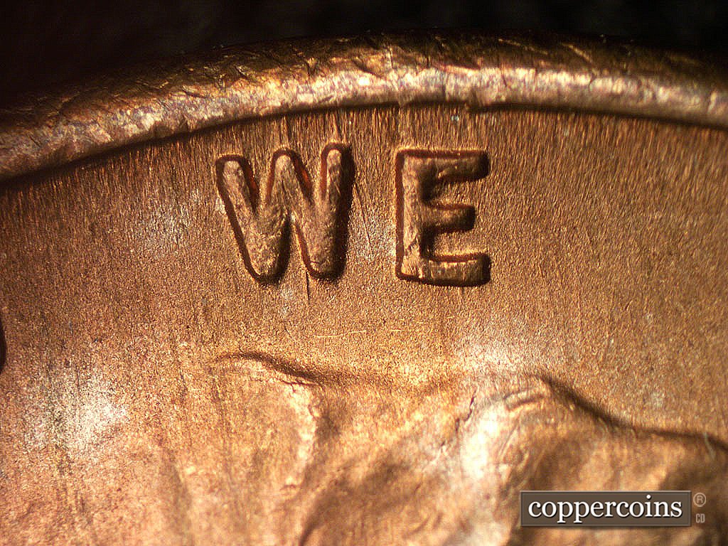 Die-stage B marker on 1946S•1MM•075 showing SSE die scratches through WE.