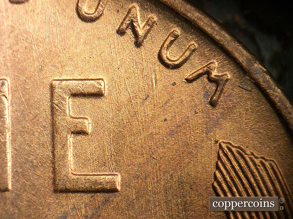 Die-stage A marker on 1946S•1MM•076 showing Generally N/S die scratches in firld next to E in ONE.