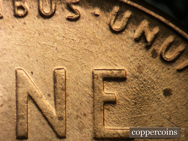 Die-stage C marker on 1947D•1MM•003 (1947 Repunched Mint Mark).