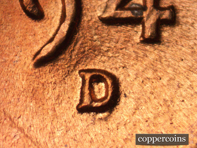 Die-stage C marker on 1947D•1MM•004 (1947 Repunched Mint Mark).