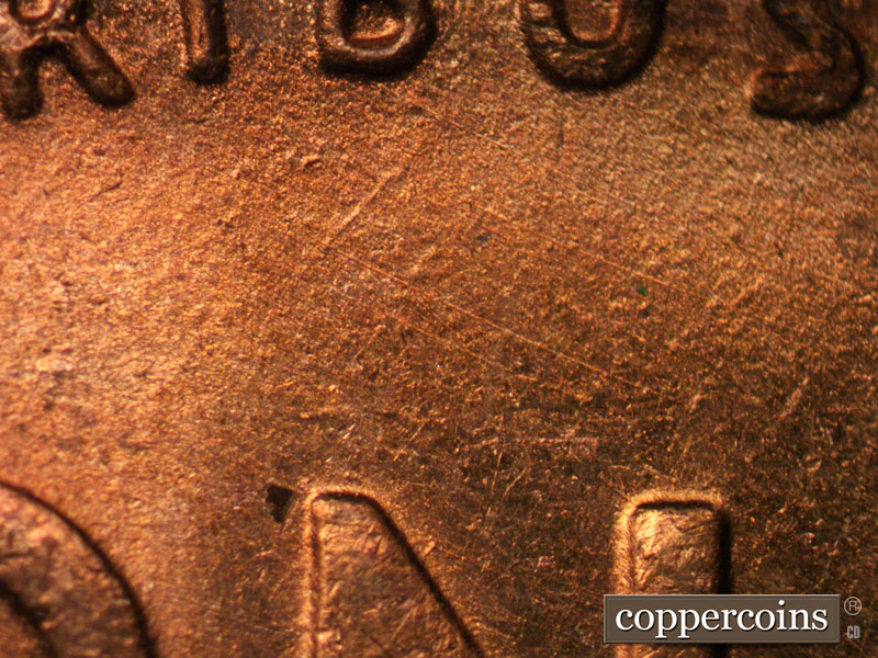 Die-stage C marker on 1947D•1MM•004 (1947 Repunched Mint Mark).