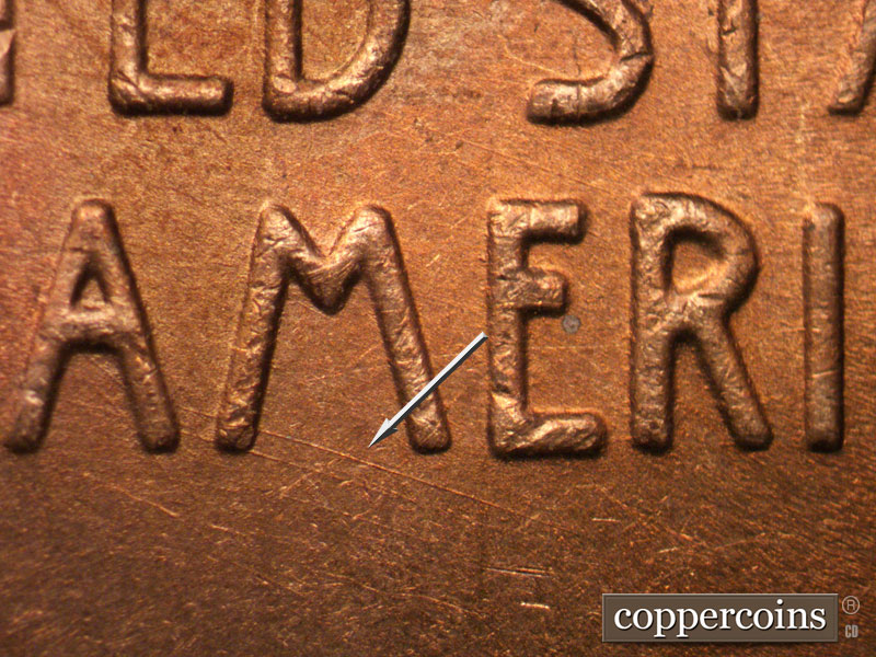 Die-stage C marker on 1947D•1MM•004 (1947 Repunched Mint Mark).