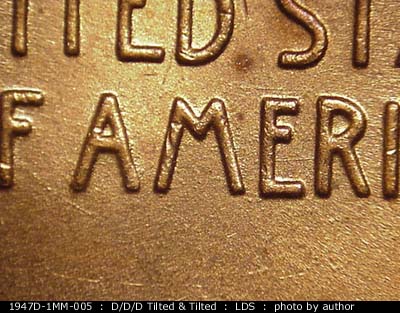 Die-stage C marker on 1947D•1MM•005 (1947 Repunched Mint Mark).
