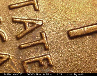 Die-stage C marker on 1947D•1MM•005 (1947 Repunched Mint Mark).