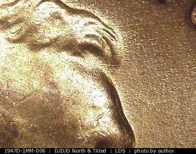 Die-stage C marker on 1947D•1MM•006 (1947 Repunched Mint Mark).