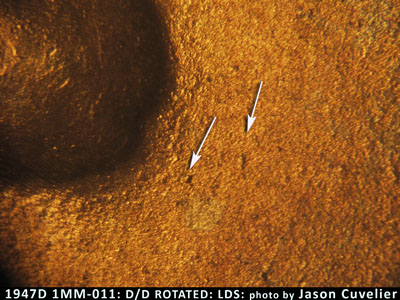 Die-stage C marker on 1947D•1MM•011 (1947 Repunched Mint Mark).
