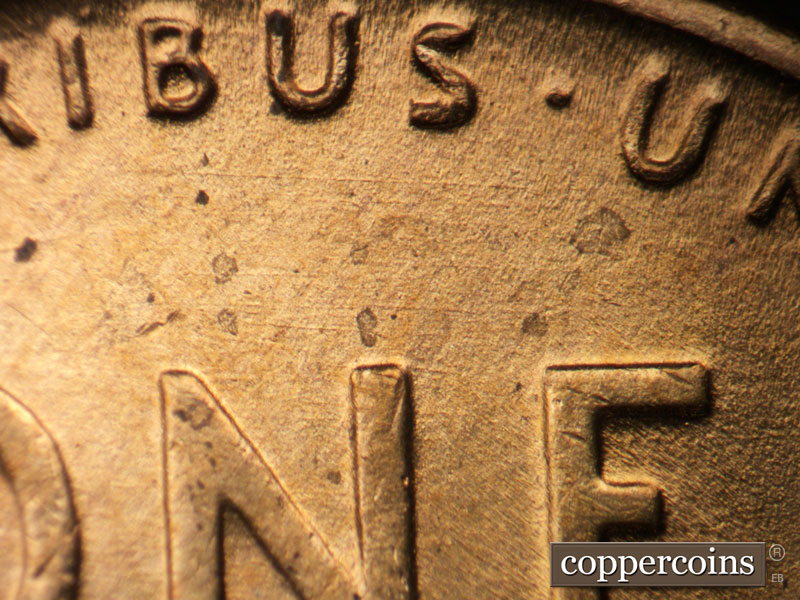 Die-stage B marker on 1947D•1MM•023 (1947 Repunched Mint Mark).