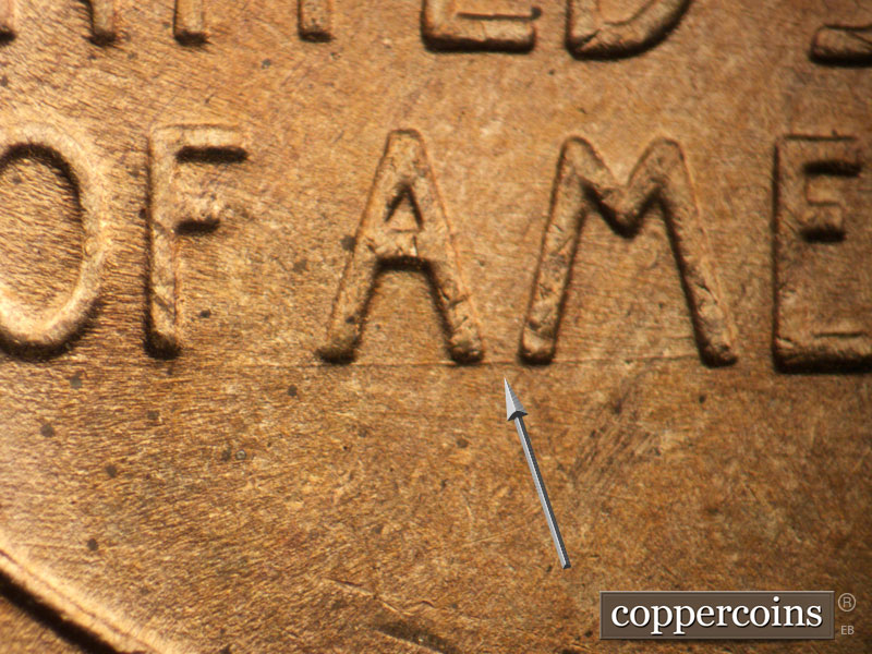 Die-stage B marker on 1947D•1MM•023 (1947 Repunched Mint Mark).