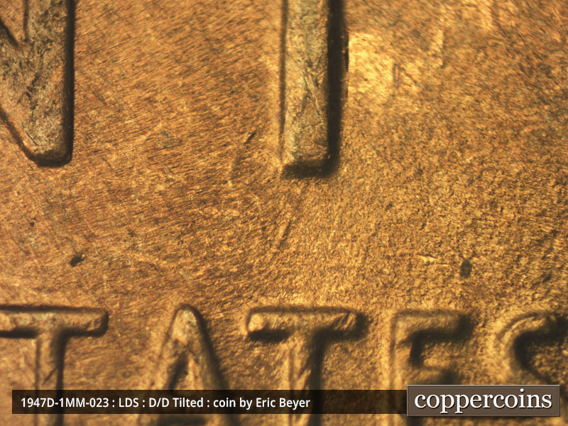 Die-stage C marker on 1947D•1MM•023 (1947 Repunched Mint Mark).