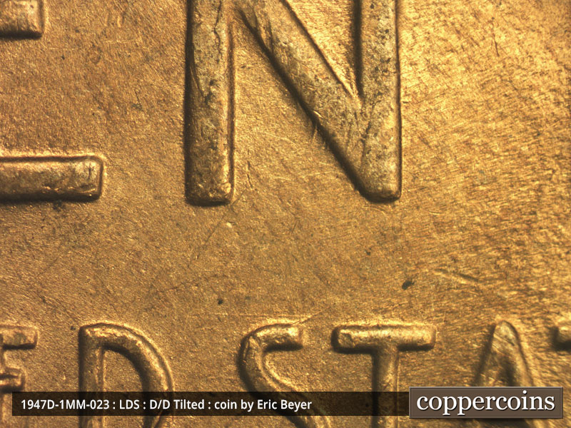 Die-stage C marker on 1947D•1MM•023 (1947 Repunched Mint Mark).