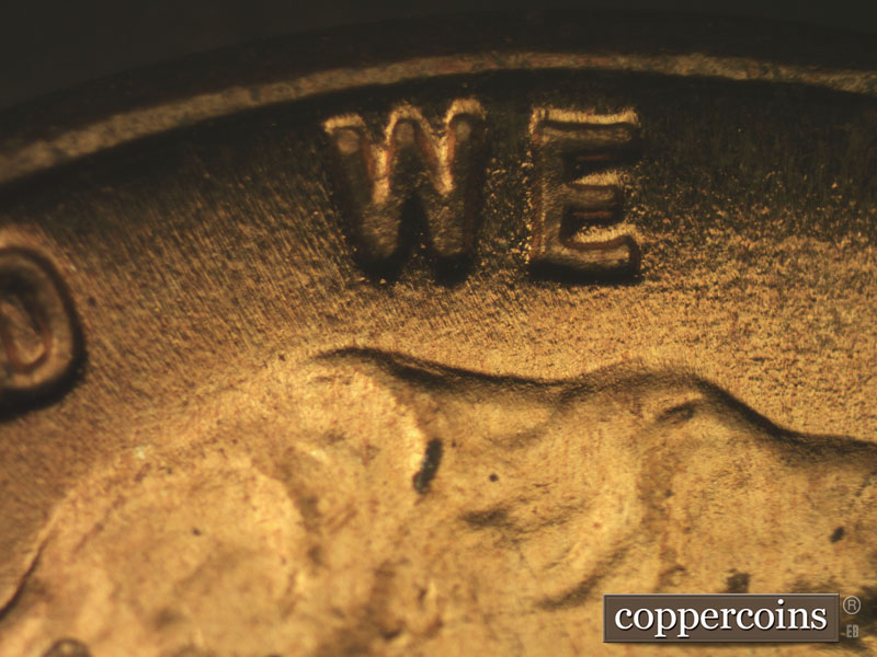 Die-stage B marker on 1947D•1MM•024 (1947 Repunched Mint Mark).