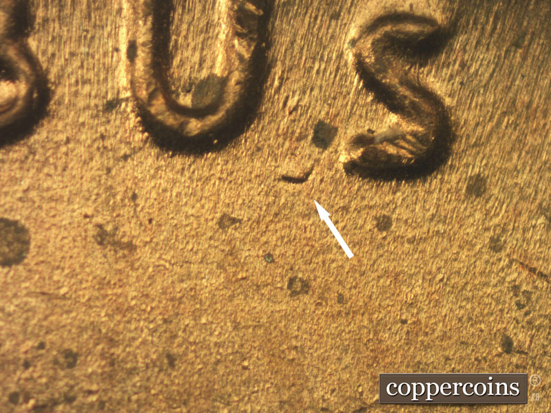 Die-stage B marker on 1947D•1MM•024 (1947 Repunched Mint Mark).