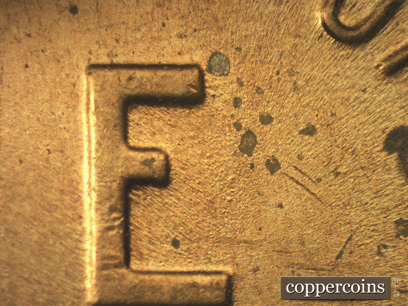 Die-stage B marker on 1947D•1MM•024 (1947 Repunched Mint Mark).