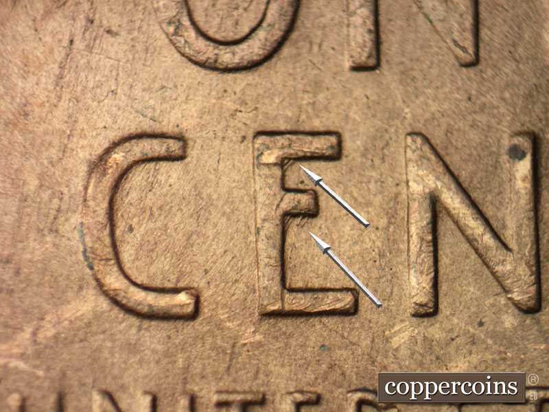 Die-stage B marker on 1947D•1MM•029 (1947 Repunched Mint Mark).