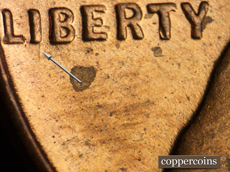 Die-stage B marker on 1947D•1MM•031 (1947 Repunched Mint Mark).