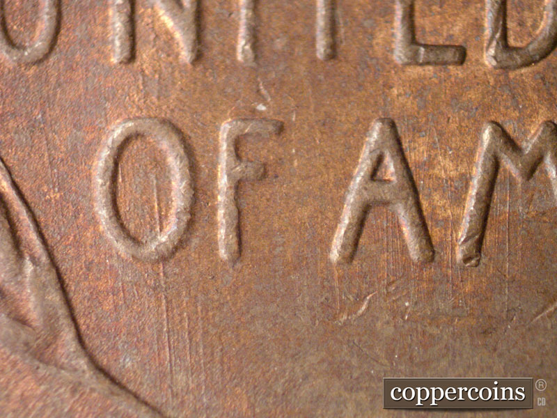 Die-stage C marker on 1947S•1DO•003 (1947 Doubled Die Obverse).