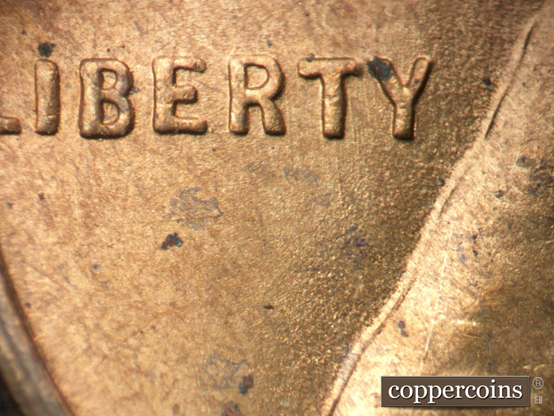 Die-stage C marker on 1947S•1DO•004 (1947 Doubled Die Obverse).