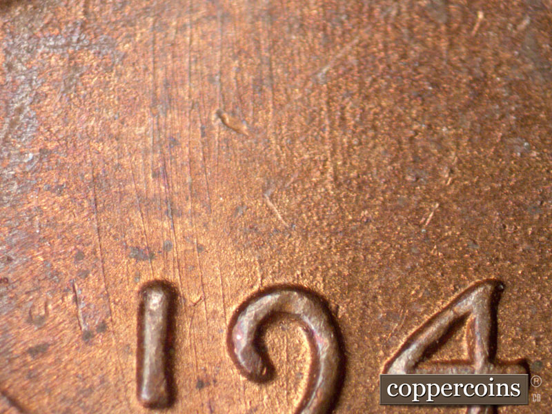 Die-stage C marker on 1947S•1MM•007 (1947 Repunched Mint Mark).