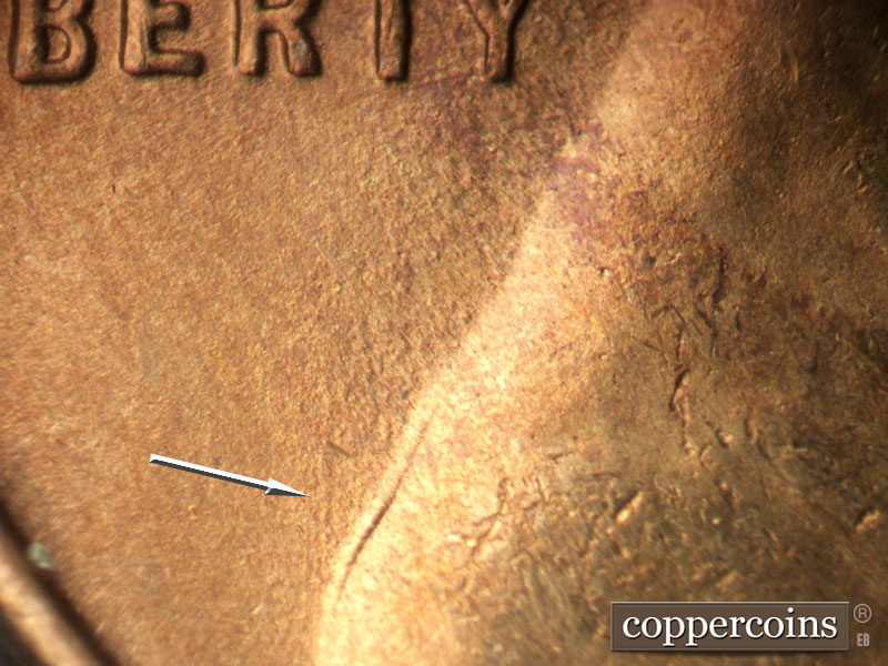 Die-stage C marker on 1947S•1MM•014 (1947 Repunched Mint Mark).