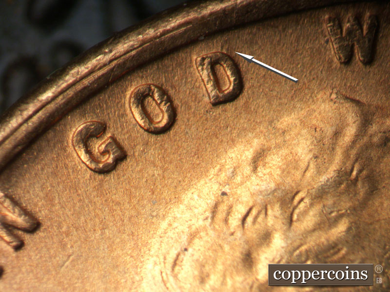 Die-stage C marker on 1947S•1MM•014 (1947 Repunched Mint Mark).