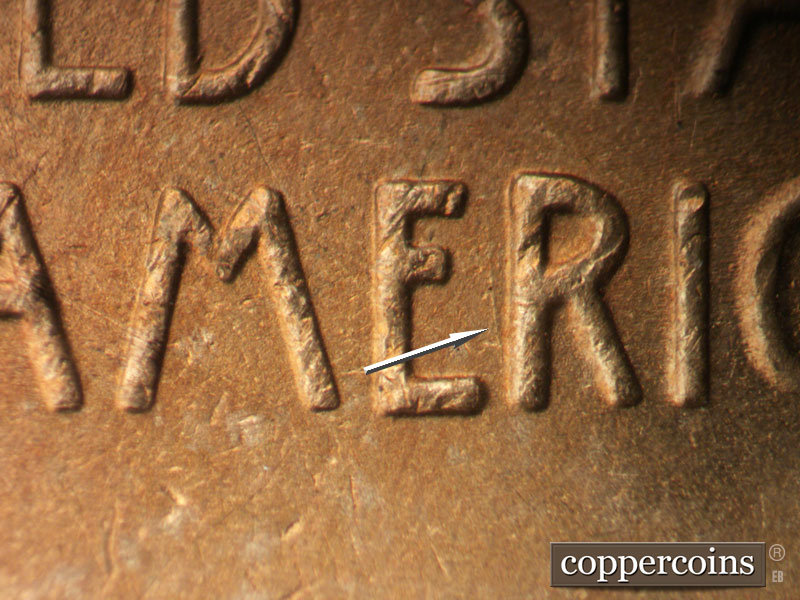 Die-stage C marker on 1947S•1MM•014 (1947 Repunched Mint Mark).