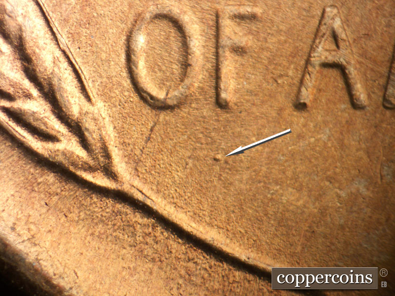 Die-stage C marker on 1947S•1MM•014 (1947 Repunched Mint Mark).