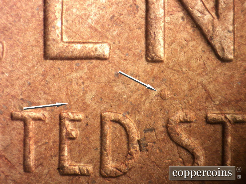 Die-stage C marker on 1947S•1MM•015 (1947 Repunched Mint Mark).