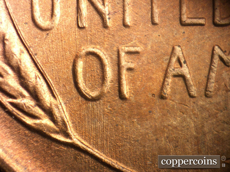 Die-stage B marker on 1947S•1MM•016 (1947 Repunched Mint Mark).