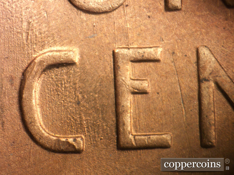 Die-stage B marker on 1947S•1MM•016 (1947 Repunched Mint Mark).