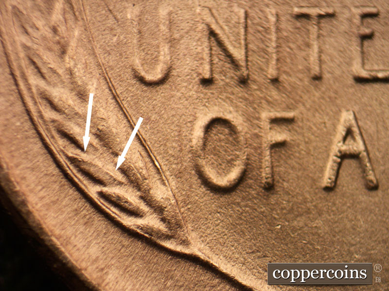 Die-stage C marker on 1948D•1MM•006 (1948 Repunched Mint Mark).