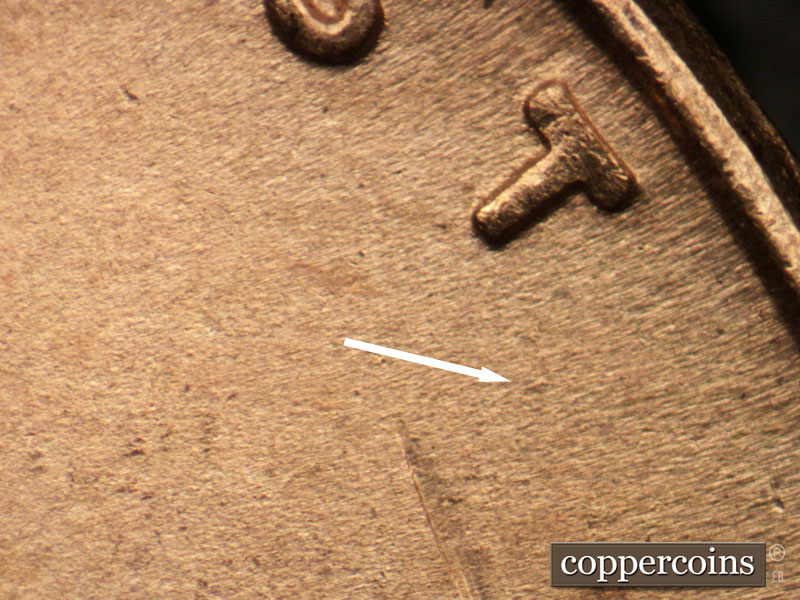 Die-stage C marker on 1948D•1MM•009 (1948 Repunched Mint Mark).