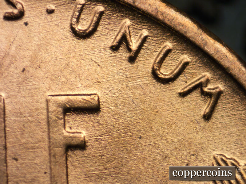Die-stage B marker on 1948D•1MM•013 (1948 Repunched Mint Mark).