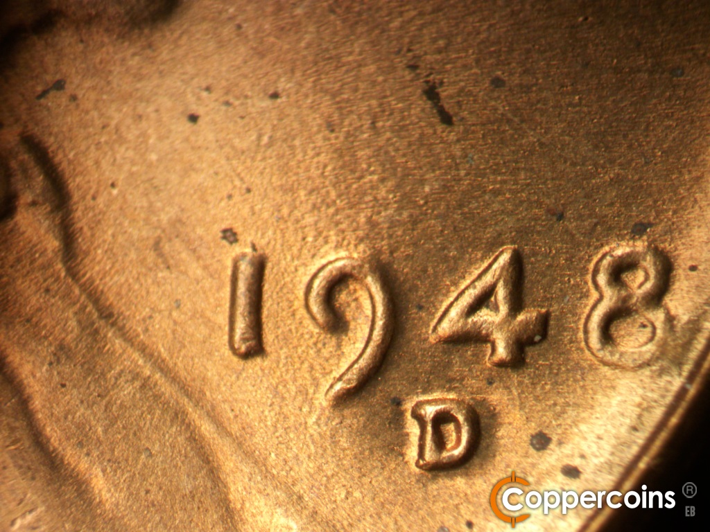Die-stage C marker on 1948D•1MM•030 showing Date for reference.