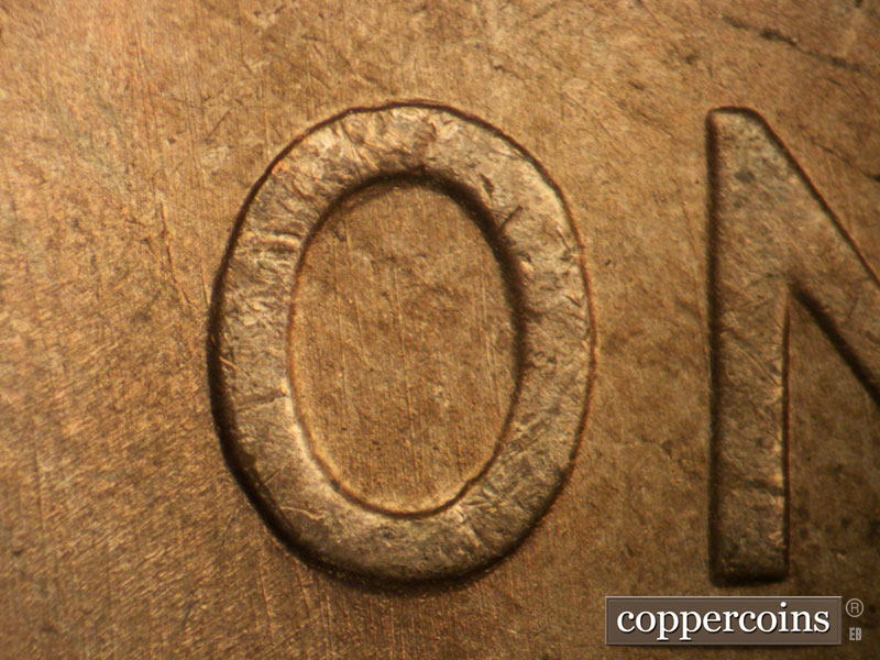 1948 Lincoln cent obverse, CopperCoins die 1948S•1DR•001.
