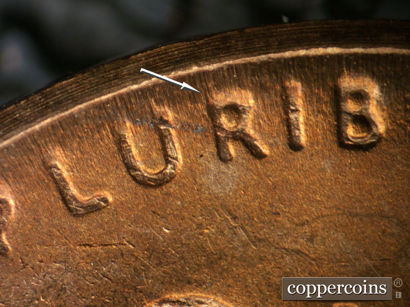 Die-stage C marker on 1949D•1MM•001 (1949 Repunched Mint Mark).