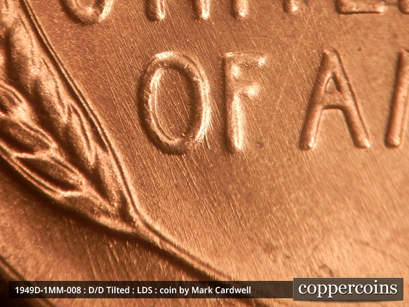 Die-stage C marker on 1949D•1MM•008 (1949 Repunched Mint Mark).