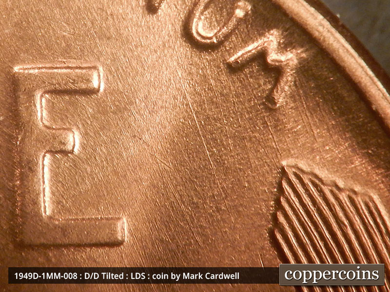 Die-stage C marker on 1949D•1MM•008 (1949 Repunched Mint Mark).
