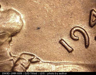Die-stage C marker on 1949D•1MM•009 (1949 Repunched Mint Mark).