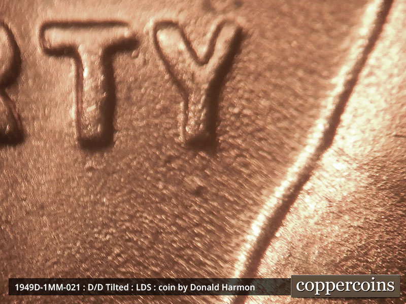 Die-stage C marker on 1949D•1MM•021 (1949 Repunched Mint Mark).