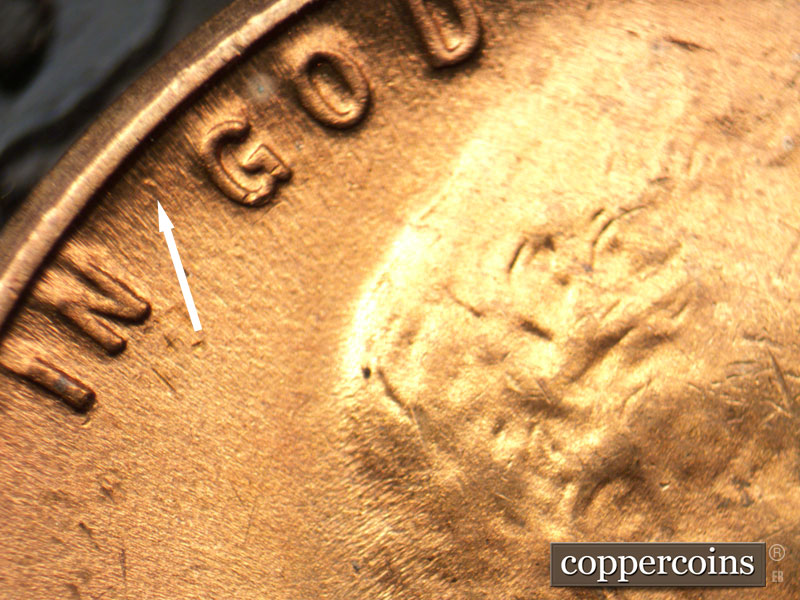 Die-stage C marker on 1949D•1MM•024 (1949 Repunched Mint Mark).